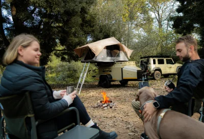 One Horn fully-kitted camping trailer
